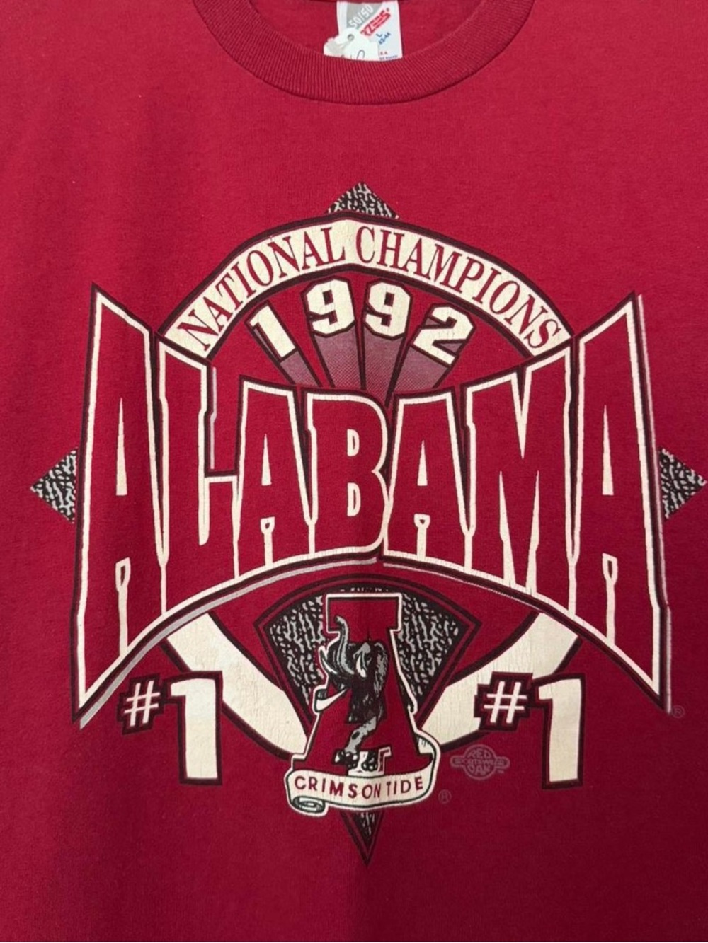 Vintage 90s University of Alabama 1992 National Champions t-shirt size large